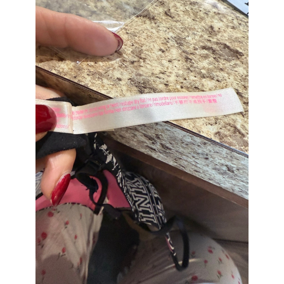 Women's PINK Victoria's Secret Bra 34C Black White - Picture 6 of 11